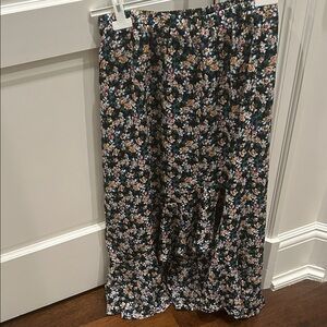 Max Studio Floral Maxi Skirt - Black and Multicolor